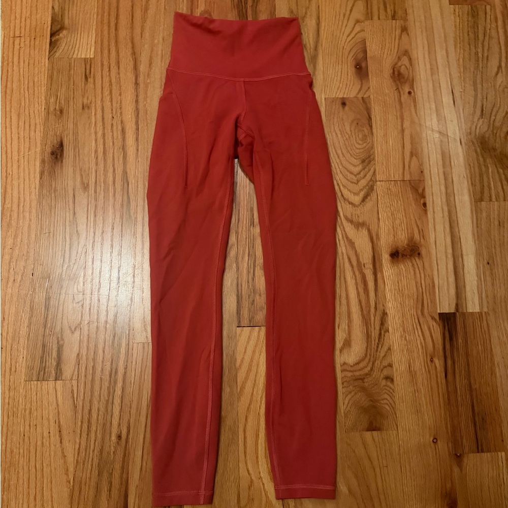 Lululemon Athletica High-Rise Red Leggings
